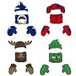 Cozee Critters Fleece Hat and Mitten Set for Kids