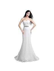 Mermaid Sweetheart Satin  Sequined Applique Lace-Up Wedding Party Dress  With Rhinestones