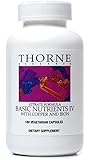 Thorne Research - Basic Nutrients IV - Complete Multiple Vitamin-Mineral Supplement with Copper and Iron - 180 Vegetarian Capsules