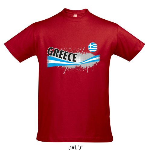 Fanshirt Herren GREECE, Griechenland Ländershirt EM / WM Trikot S-XXL , Red , XXL