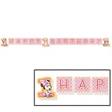 Minnie's 1st Birthday Plastic Banner