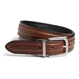 Lee Men's 1 3/8 " Reversible Belt with Silver Buckle, Brown/Black, 42