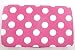 Pink / White Polka Dot Hard Frame Wallet ID Holder