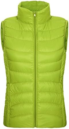 OUTSIT Women's Packable Ultra Light Weight Down Vest L Green