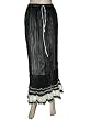 Designer Womens Skirt Bohemian Black with White Lace Work Georgette Sheer Bellydance Skirts 38"