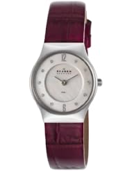 Skagen 233XSSL8AV Womens Purple Swarovski Crystals Watch
