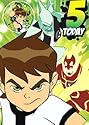 Ben 10 '5 Today' Birthday Card & Badge (New 2008 Design)