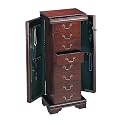 Louis Phillipe jewelry armoire in cherry finish wood