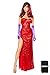 Sexy 2pc Women's Jessica Rabbit Sequin Corset & Long Dress Costume + Coolie