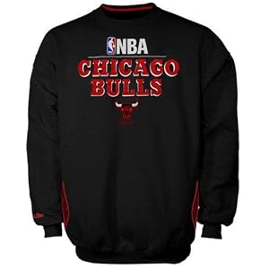 Mitchell & Ness Chicago Bulls Black Media Guide Crew Sweatshirt