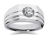0.35 CTW Men's Diamond Ring in Platinum