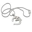 Om Pendant with Chain Sterling Silver Jewelry 1.75 inches