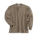 Carhartt Men's Work Shirt Long Sleeve Henley 2XL Brown K200