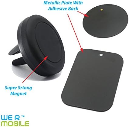 We R Mobile (TM) Car Mount Magnetic Universal Cell Phone Air Vent Mount Holder IPhone 6 Plus Galaxy S4 S5 S6 Note 4 3 HTC One LG