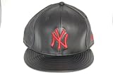 New Era 59Fifty Leather Hat NY Yankees Black/Red/Black