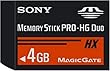 Sony Memory Stick PRO-HG Duo HX 4 GB Flash Memory Card with USB Reader MSHX4G