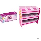 Kinderregal mit 9 Boxen Disney Princess Kindermöbel Holz Regal Kinderzimmer