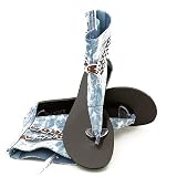 Bumper Troy89 Flats Blue Tie Dye Denim