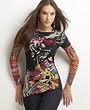 Ed Hardy "Death or Glory" Tattoo-Sleeve Tee