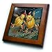 Vintage Halloween Scarecrows Running - 8x8 Framed Tile