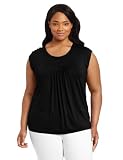 Jones New York Womens Plus-Size Beaded Scoop Neck Top