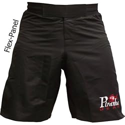 Black MMA Grappling Piranha Gear Board Shorts (Flex-Panel)