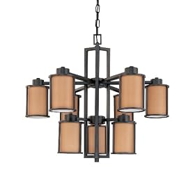 Nuvo Lighting 60 3829 Odeon 9-Light Two Tier Chandelier with Convertible Arms Up or Down... by Nuvo