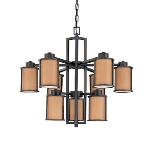 Nuvo Lighting 60 3829 Odeon 9-Light Two Tier Chandelier with Convertible Arms Up...