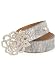 GUESS Metallic Belt with Rhinestone Flower Buc