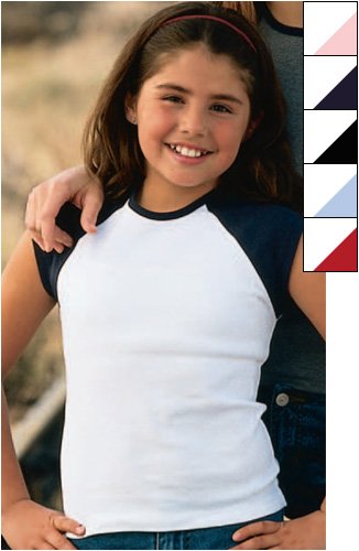 Girls With Caps On. 9020 Bella Girls Raglan Cap