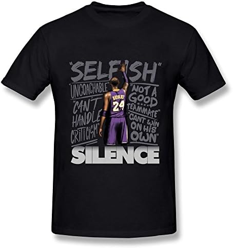 Men's Kobe Bryant 24 Silence The Critics T-shirt Black