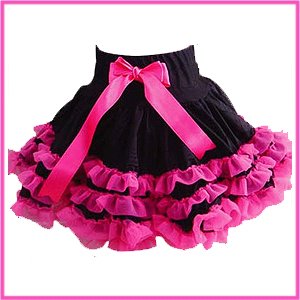 Black and Hot Pink Extra Fluffy Tutu Size: Small by 