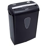 Aurora Corp Of America AS890C 8 Sheet Heavy Duty Confetti Cut Shredder, Black