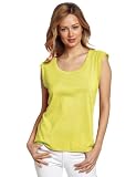 Lilla P Womens Whisper Weight Twisted Sleeve Scoop Neck Shirt