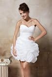 HBH Hamburger Brautmoden Brautkleid Abendkleid Kurz Rock modisch gerafft,Wickelcorsage