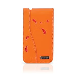 Marware Accent Leather Flip-Top Case for iPhone3G, 3G S (Orange Sorbet)
