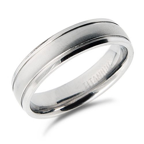 Men’s Titanium Wedding Band Rings, 7.5