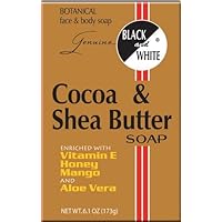 Black and White Cocoa & Shea Butter Soap 6.1 oz