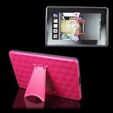 Amazon Kindle Fire Hard TPU Case Cover (Hot Pink) With Build in kick stand