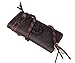 Tiding Men's Genuine Leather Long Wallet with Chain Hand Made Vintage Style Card Holder Bifold (Brown 7''3.5'')