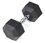 j/fit 45lb Rubber Hex Dumbbell (Single) 41T21iZbQlL. SL160 j/fit 45lb Rubber Hex Dumbbell (Single)