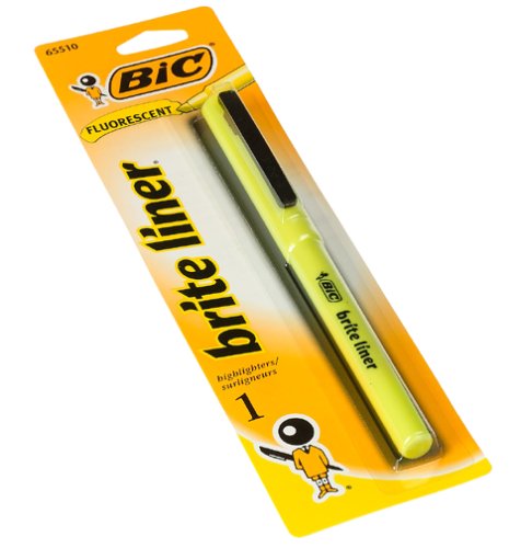 BIC Brite Liner Highlighter, Yellow (12 Highlighters) (Pack of 3)