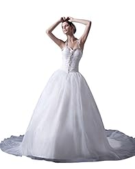 A-line Floor Length Sweetheart Halter Beaded Lace Organza Basque   Waistline  Dress