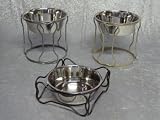 A Leg Up Single Wrought Iron Dog Feeder-Extra Tall-Matte Black