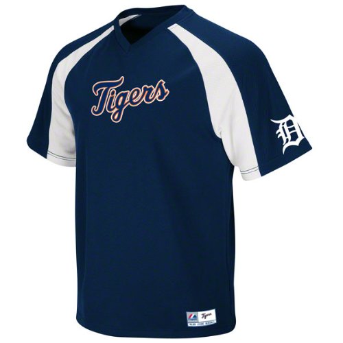 Detroit Tigers Navy Crusader V-Neck Youth Jersey