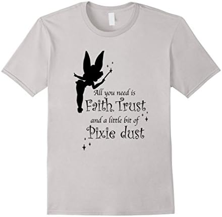 Men's All You Need Is Faith Trust T- Shirt 3XL Silver
