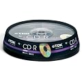 TDK CD-RXG80CB10 CD-R Audio 700MB 40x 10 pack Cakebox