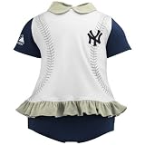 New York Yankees Baseball Ruffle Dress Outfit (3/6 Months)