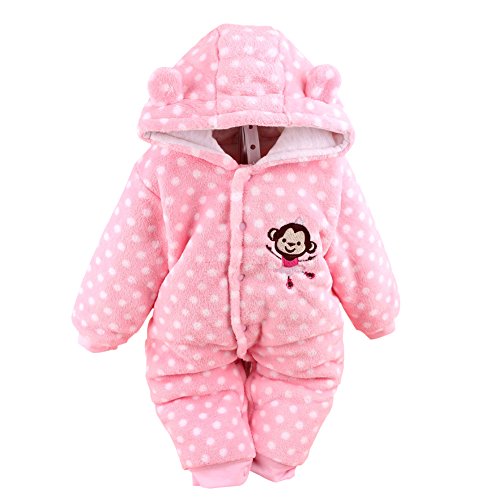 TAIYCYXGAN Baby Boy and Girl Winter Jumpsuits Rabbit Animal Modelling Pink 9-12 months