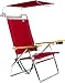 Platinum Hi-Seat Aluminum Beach Chair w Canopy - Burgundy